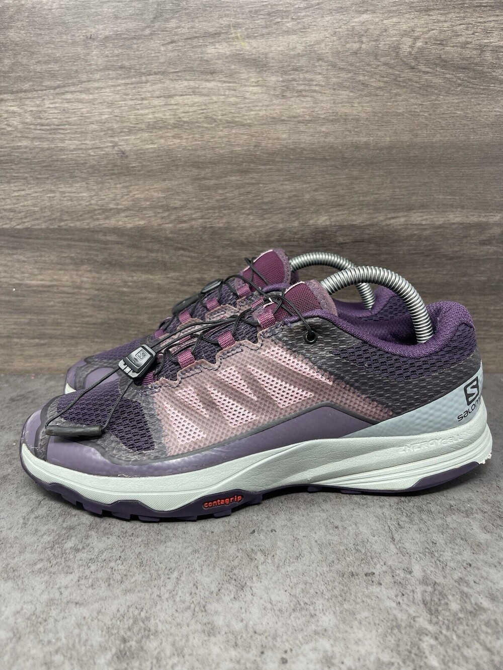 Salomon XA Discovery Purple Pink Womens Size 8 Trail Hiking Shoes Contagrip QC